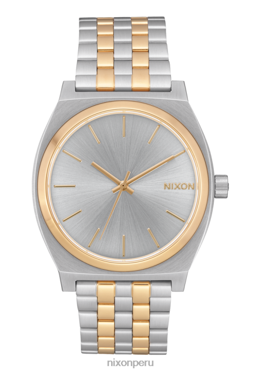 mirar educacion fisica Nixon contador de tiempo oro plateado 86XRT43