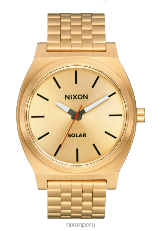 mirar educacion fisica Nixon contador de tiempo solar todo dorado/negro 86XRT100