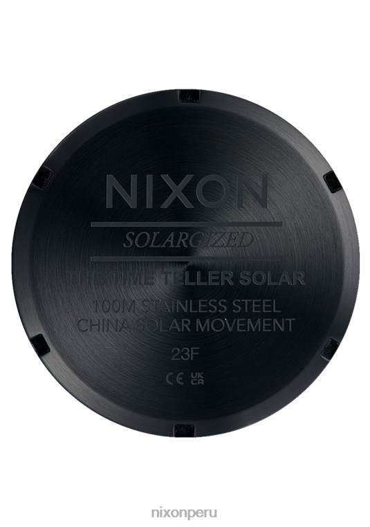 mirar educacion fisica Nixon contador de tiempo solar todo negro/blanco 86XRT103