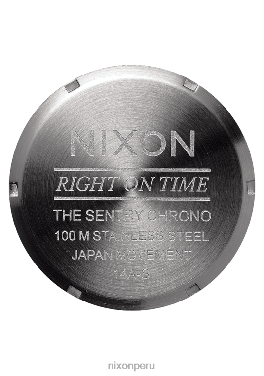 mirar educacion fisica Nixon crono centinela de cuero todo bronce/negro 86XRT109
