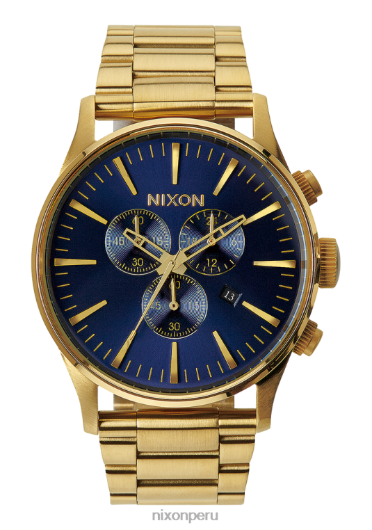 mirar educacion fisica Nixon crono centinela rayo de sol dorado/azul 86XRT76