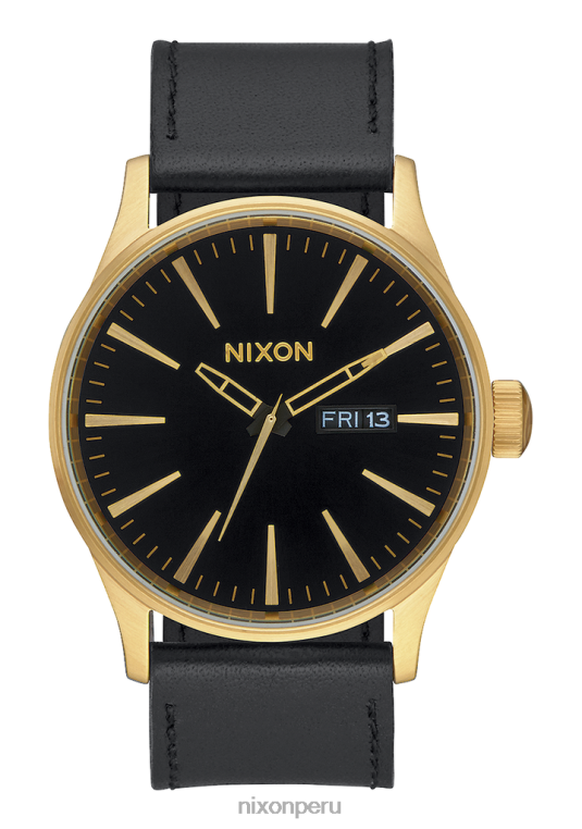 mirar educacion fisica Nixon cuero centinela oro/negro 86XRT53