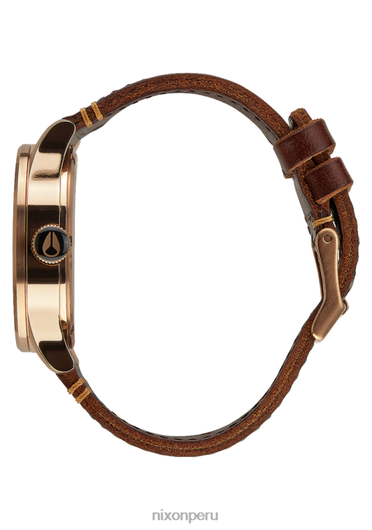 mirar educacion fisica Nixon cuero centinela oro rosa/bronce/marrón 86XRT51