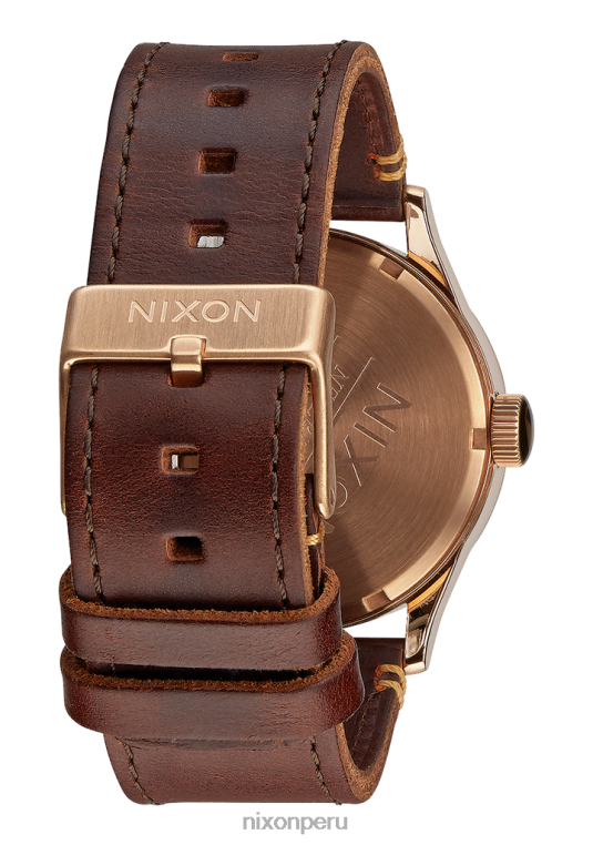 mirar educacion fisica Nixon cuero centinela oro rosa/bronce/marrón 86XRT51