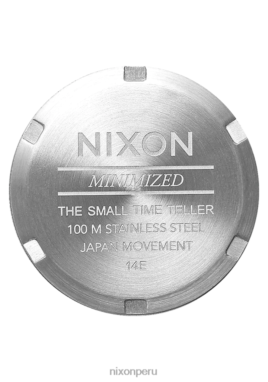 mirar educacion fisica Nixon cuero de cajero de poca monta negro plata 86XRT264