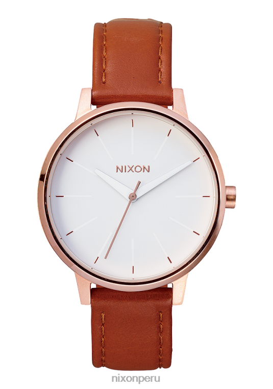 mirar educacion fisica Nixon cuero kensington oro rosa/blanco 86XRT234