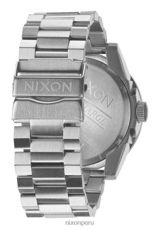 mirar educacion fisica Nixon cuerpos de acero inoxidable plata blanca 86XRT70
