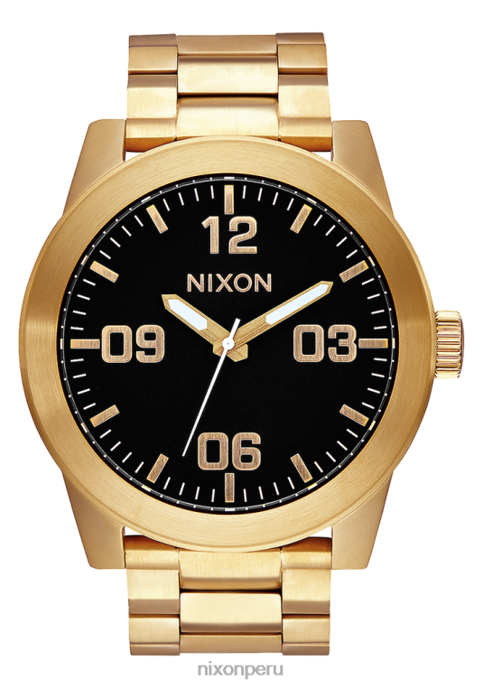 mirar educacion fisica Nixon cuerpos de acero inoxidable todo dorado/negro 86XRT68