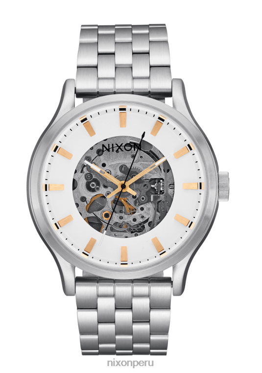 mirar educacion fisica Nixon espectros plata blanca 86XRT118