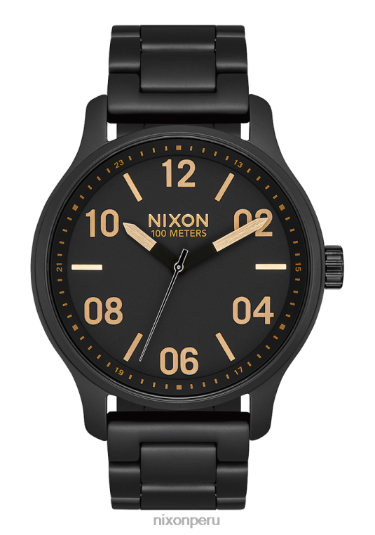 mirar educacion fisica Nixon patrulla negro mate/oro 86XRT124