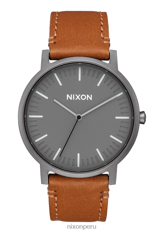 mirar educacion fisica Nixon portero de cuero bronce/carbón/taupe 86XRT62