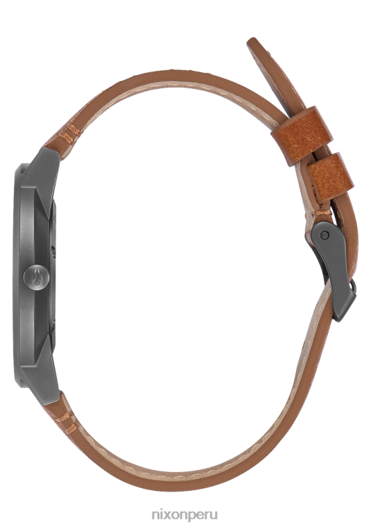 mirar educacion fisica Nixon portero de cuero bronce/carbón/taupe 86XRT62