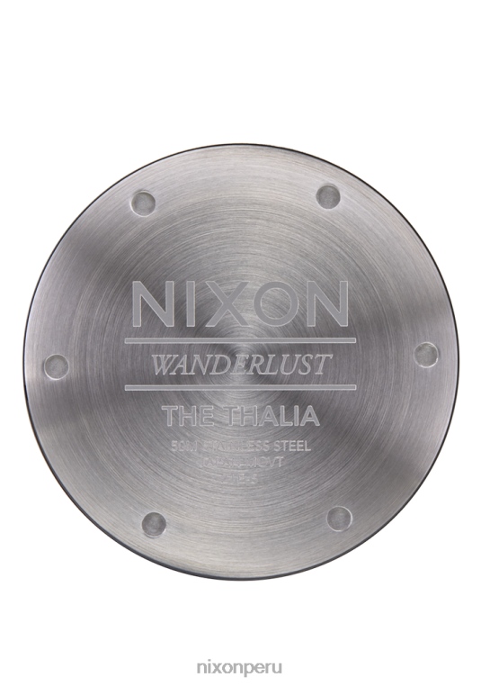 mirar educacion fisica Nixon thalia cuero negro plata 86XRT261