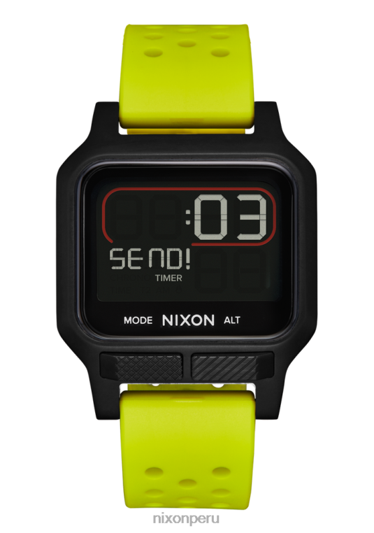 mirar educacion fisica Nixon calor limón/negro 86XRT169