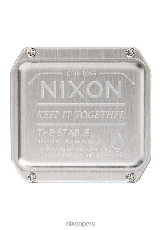 mirar educacion fisica Nixon grapa negro plata 86XRT144
