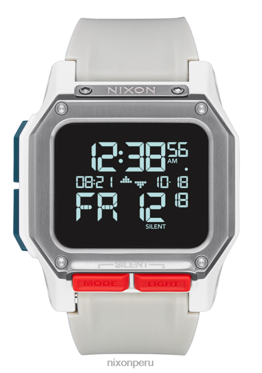mirar educacion fisica Nixon régulo blanco/gris 86XRT157