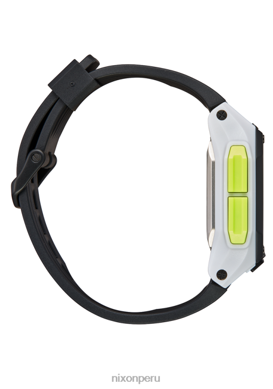 mirar educacion fisica Nixon régulo negro/blanco/lima 86XRT158