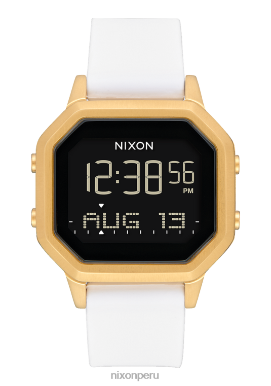 mirar educacion fisica Nixon sirena de acero inoxidable oro/blanco 86XRT206