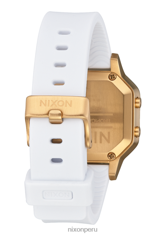 mirar educacion fisica Nixon sirena de acero inoxidable oro/blanco 86XRT206