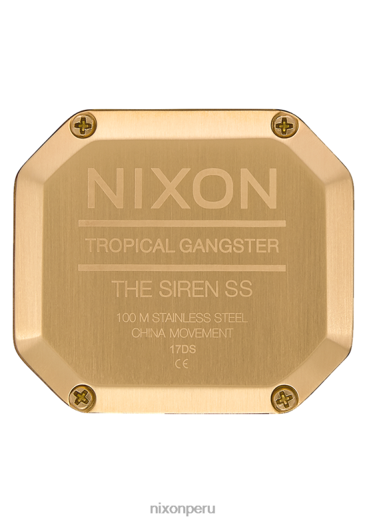 mirar educacion fisica Nixon sirena de acero inoxidable oro/blanco 86XRT206
