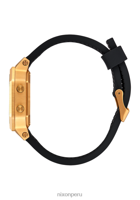 mirar educacion fisica Nixon sirena de acero inoxidable oro/negro 86XRT207