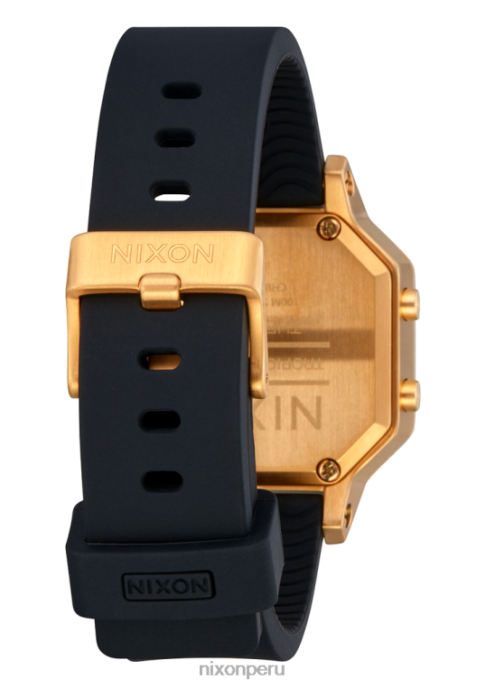 mirar educacion fisica Nixon sirena de acero inoxidable oro/negro 86XRT207