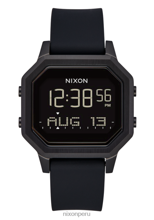 mirar educacion fisica Nixon sirena de acero inoxidable todo negro 86XRT209