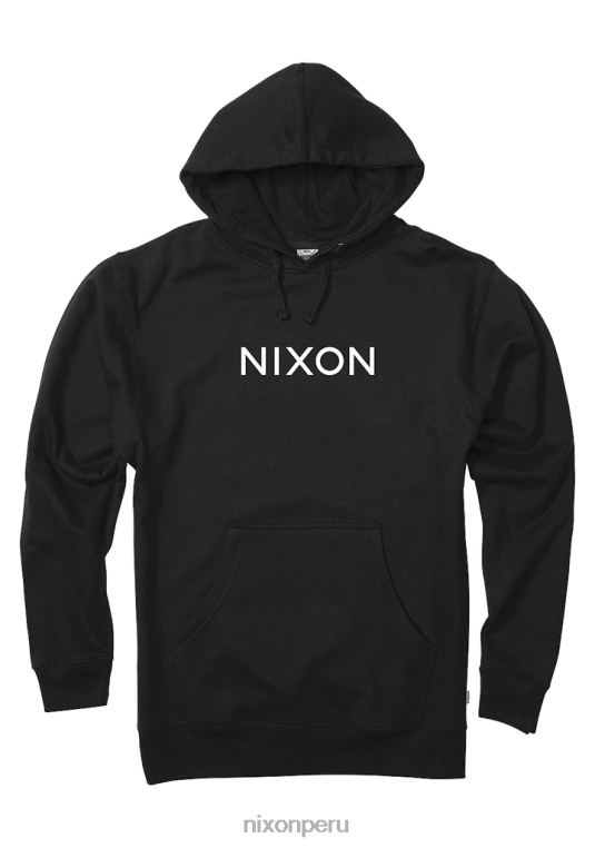ropa educacion fisica Nixon sudadera con capucha con marca denominativa negro 86XRT462