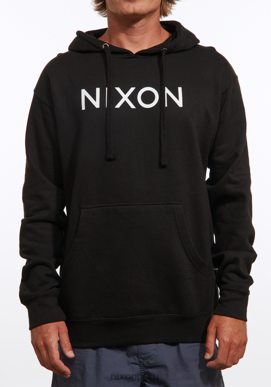 ropa educacion fisica Nixon sudadera con capucha con marca denominativa negro 86XRT462