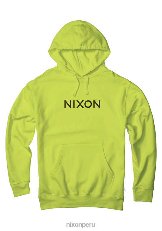 ropa educacion fisica Nixon sudadera con capucha con marca denominativa seguridad verde 86XRT465