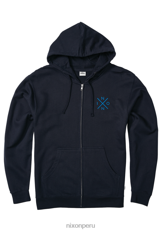 ropa educacion fisica Nixon sudadera con capucha y cremallera completa Azul marino 86XRT469
