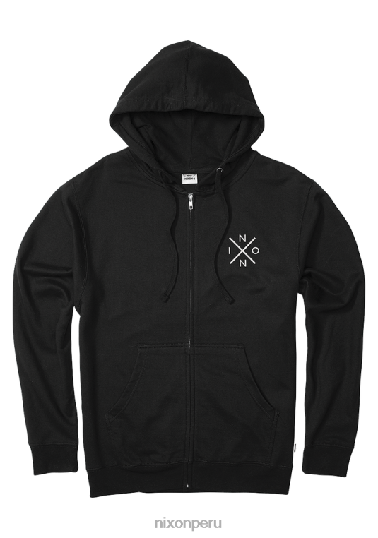 ropa educacion fisica Nixon sudadera con capucha y cremallera completa negro 86XRT466