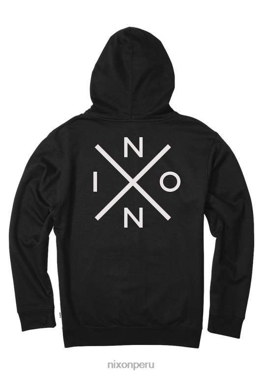 ropa educacion fisica Nixon sudadera con capucha y cremallera completa negro 86XRT466