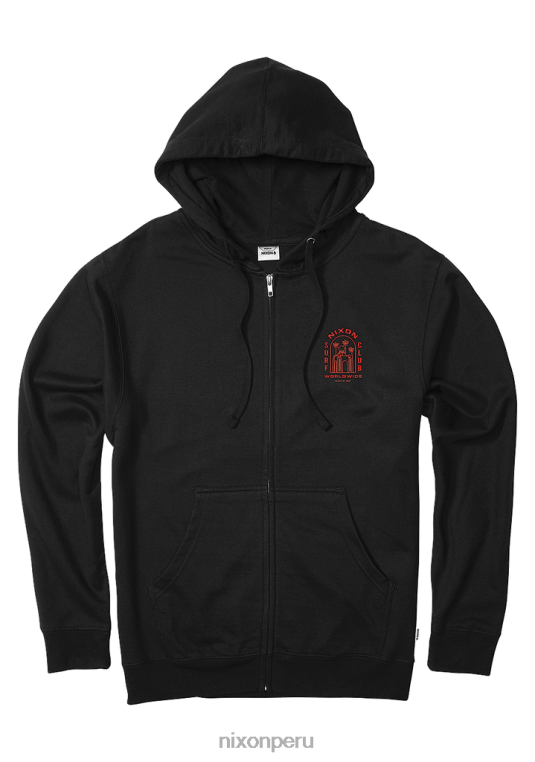 ropa educacion fisica Nixon sudadera con capucha y cremallera negro 86XRT471