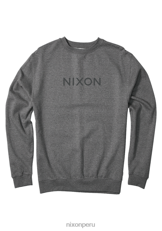 ropa educacion fisica Nixon sudadera con logo bordado gris jaspeado oscuro 86XRT459