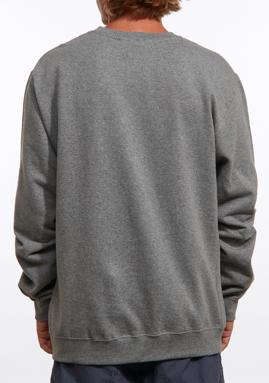 ropa educacion fisica Nixon sudadera con logo bordado gris jaspeado oscuro 86XRT459