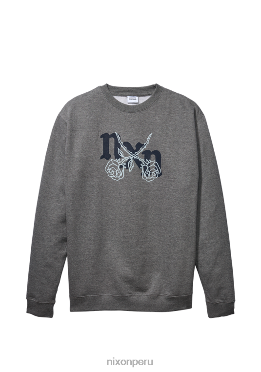 ropa educacion fisica Nixon sudadera rosas gris jaspeado oscuro/gris 86XRT475