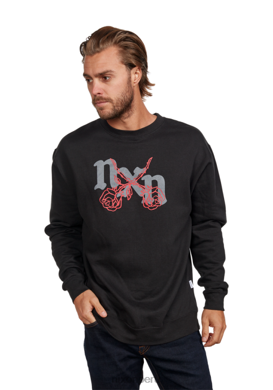 ropa educacion fisica Nixon sudadera rosas negro/rojo 86XRT474