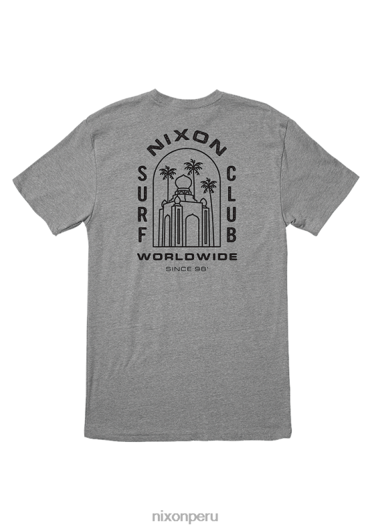 ropa educacion fisica Nixon camiseta del templo gris jaspeado oscuro 86XRT491