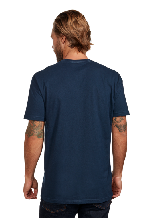 ropa educacion fisica Nixon camiseta eco-repreve con guión og azul marino/blanco 86XRT498