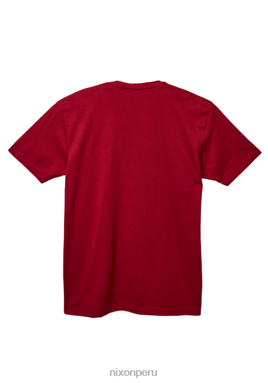 ropa educacion fisica Nixon camiseta eco-repreve con guión og cardenal/blanco 86XRT500