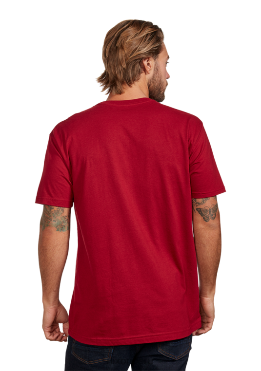 ropa educacion fisica Nixon camiseta eco-repreve con guión og cardenal/blanco 86XRT500