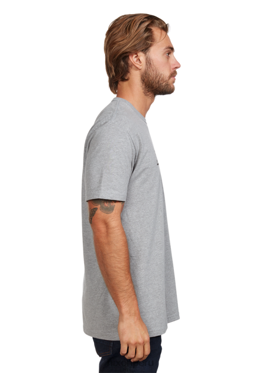ropa educacion fisica Nixon camiseta eco-repreve con guión og gris jaspeado oscuro/negro 86XRT501